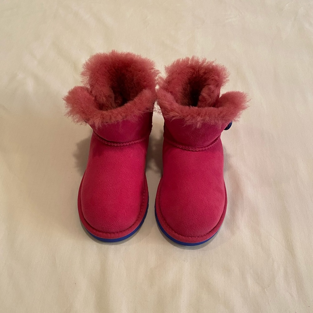 New Pink and Blue UGG Mini Bailey Button Boots